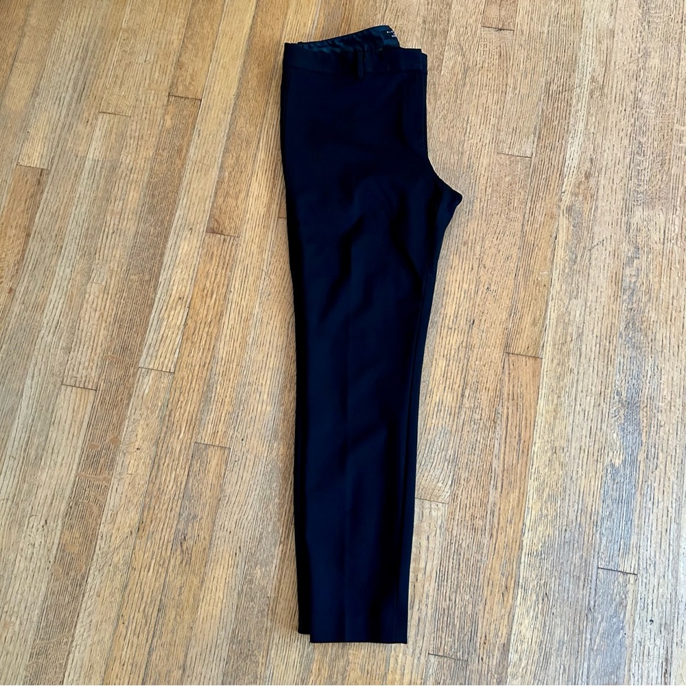 Elie Tahari Nordstrom Exclusive Black Cropped Skinny Ankle Trousers Pants sz 12 - Picture 5 of 10